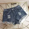 Shorts pour femmes Femmes Femmes Sexy Ripped Court Jeans Trous Taille haute Blanc Noir Bleu Pantalon en détresse Jeggings Denim Club