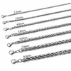 Stainless Steel Keel Chain Flower Basket Necklaces Silver Black Gold Punk Gothic Biker Large Thin Thick Necklace For Men Women Wide 2mm 3mm 4mm 5mm 6mm width