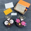 Plaid Bird Designer Keychains PU Leather Animal Bag Pendant Charm Girls Cars Keyrings Chains Holder Fashion Women Key Ring Jewelry