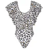 Maman et moi maillot de bain léopard ensemble de bikini pour la famille à la recherche de vacances porter des vêtements de maillot de bain à volants à pois 210529