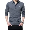 Mäns Pikétröja Höstknapp Märke Male Långärmad Polo Shirt Casual Male Shirt Dress Polo Shirts Plus Size 3XL 4XL 5XL 210707