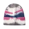 Beanie/Skull Caps Berretti Unisex Moda Casual Tie-dye Stampato Gradiente Cappello di lana Caldo Lavorato a maglia all'aperto Femmina Skullies Chapeau Femme