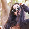 Retro Polarize Güneş Gözlüğü Erkekler Kadınlar Vintage Küçük Yuvarlak Çerçeve Güneş Gözlükleri Polaroid Lens UV400 Gözlük Shades Gözlük