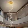 Modern trappa Ljuskrona lampa Akryl Golden Butterfly Taklampa Nordic Living Room Matsal LED-belysning Installation