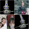 Уникальный костюм Headdress Unisex General Crown Crown Hanfu мужская и женская волосы CORSET COS Старинные анимационные волосы аксессуары