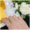 Kobiety luksusowe pierścienie Diamond F Pierścień Pierścień dla kobiet miłosnych Pierścień Pierścienia Biżuteria BUZATUE MENS Złota Pierścień Cały 21235F