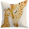 Taie d'oreiller Animal girafe carré housse de coussin Polyester coussins coussins pour la décoration intérieure 45x45cm