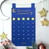 Ramadan Countdown Calendar för barn Ramadan Advent Kalendrar Poster Home Wall Decorations med Star Stickers