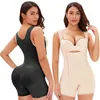 뜨거운 허리 레이스 바디 셰이퍼 여성 지퍼 U 디자인 복부 Shapewear 스트랩 Optpartum Panty Girdle Butt Lifter Plus 크기 6xL 210402