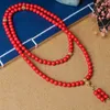 Rode Kleur Bead Strands Multilayer Beaded Charm Armbanden voor Dames Mannen Lover Party Club Bruiloft Verjaardag Mode Lucky Sieraden