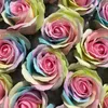 25 fiori colorati di rosa di sapone, fiori regalo, fiori artificiali, decorazioni di rose, ornamenti, regali per San Valentino, con fiori fai da te