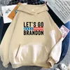 Lets Go Brandon Letter and Star Print Hoodie Autumn and Winter Holiday Men/Women Pure Cotton Fleece Hooded Sweet Streetwear Tops CDC13