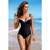 Xinxine maillot de bain une pièce Body Solide Body Body Sexy Patchwork Mujer Mujer Mujer Cuisson de bain plus Taille Maillot de bain Femmes 210324