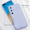 Huawei P40 Pro Lite P30 P20 Mate 40 30 20 Pro液体シリコンオリジナル高級ソフトバックカバーのためのキャンディカラー電話ケース