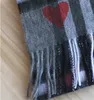 Bufanda de cachemir clásico corazón de melocotón bufandas a cuadros marca bufandas para hombres y mujeres 180 32 cm273V