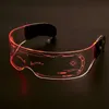 Sonnenbrille LED Luminous Brille Elektronische Visor -Beleuchtung für Festival KTV Bar Party Performance Kinder Erwachsene Geschenke9919622