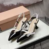 2024 Patent leather pointed bowknot stiletto sandals female princess fairy wild buckle belt