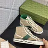 Top Quality Homens Dress Sapatos Tênis Borracha Sola Vermelho Verde Stripe Colorido Canvas Marca Lazer Casual Sneaker Mulheres Original Caixa 35-46