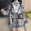 Мода-Qweek Японский Harajuku Anime Hoodie Hentai Zip UP Мода Streetwear Женщины Kawaii Толстовки Корейский с длинными рукавами