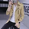 Age Season Fashion Youth Men's Cotton Paragraph Dust Coat Grows In Water Jacket Of Cultivate Morality Trench Coats