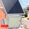 Solar Flood Lights Outdoor With Remote Control 2835SMD Dusk to Dawn Auto On/Off IP66 Waterproof 16.4ft Cables for Yard Garden