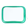 Transparent PVC Cosmetic Bag Women Travel Makeup Bags Zipper Toiletry Beauty Wash Kit Case accept add logo4976434