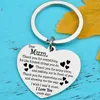 Party Favor Heart Shaped Engraved Letters keychain love Pendant To best mum Mother's Day gift Thanksgiving gift Jewelry Keychain