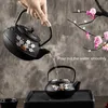 Théière japonaise en fonte YMEEI 800ML avec passoire à infuseur en acier inoxydable Bouilloire à thé en fleur de prunier pour l'eau bouillante 210621