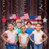 7月4日パーティーの装飾アメリカの独立記念日ぶら下がっているアメリカの旗の装飾国民の日数の供給