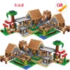 Mijn World The Farm Cottage Bouwstenen Compatibel Minecraced Village House Figures Brick Toys voor kinderen G0914