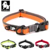 Truelove Dog Collar Nylon dla małych średnich i dużych psów Szyja Pas Training Walking Light Oddychający Bieganie Pomarańczowy Czarny TLC5171 210712