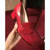 Cuir véritable noir femme talons hauts mocassins vintage chaussures or métallisé cuir frange pompes chaussures femmes