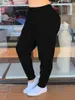 سروال نسائي Capris 2022 Harajuku joggers sweatpants نساء سراويل الدانتيل حتى عالية الخصر قلم رصاص الكورية غير الرسمية مع جيوب غير محددة