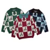 Sweter damski w stylu retro, duże ubrania zimowe, sweter damski, sling, zielony, niebieski, 210602