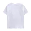 Sommarpojkar T-shirts Baby Round Neck Short-Sleeved T-shirts Vit bomull Fritid T-shirt Kids Casual Toppar Tees Barnskjorta 2-8T