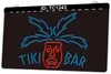 TC1343 Tiki Bar Palm Pub Light Sign Dual Color 3D Engraving