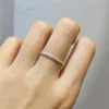 inbeaut 18K White Gold Plated Pass Diamond Test Round Excellent Cut 0 1 ct Micro D Color Ring 925 Siver Party Jewelry 210924290Z