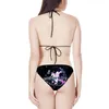 Muster Einteiler Benutzerdefinierte 3D-Druck Frauen Swxy Bikini Set Sommer Strand Tragen Badeanzug Dreieck Neckholder Zwei Badeanzüge Damen Bademode