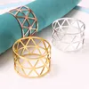 Gold Silver Hollow Out Napkin Ring Hotel Wedding Decor Napkins Buckle Festival Party Banquet Table Decoration Towel Rings BH5022 TYJ