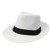 Chapéu de praia Chapéu Chapéu de palha Outdoor Férias Chapéu Forma Unisex Chapéus Verão Sol Beach Grass Grama Braça Fedora Trilby Largo Brim Palha Cap Shipping Dap156