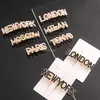 Золотой Wolrd City London Newyork Paris Milan Hair Clip Hairdress Pearl Barrettes Clips Bobby Pin для женщин детские ювелирные украшения и песчаные