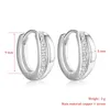 Hoop & Huggie Women's Fashion Curved Geometric Earrings Shiny Crystal Tiny Huggies Small Earring Piercing Hoops Trendy Jewelry Gifts