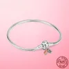 Bracelet de brins de perles en argent sterling 925 Bracelet de chaîne de serpent de coeur pour les femmes Fit Pandora Charm Perles Bijoux avec boîte cadeau