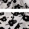 Yitimuceng Blouse à imprimé floral Femmes Vintage Bouton Up Chemises Plus Taille Lâche Notched Blanc Abricot Summer Fashion Tops 210601