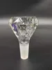 14MM Clear Thick Quality Glass Wide Diamond Water Bong Head Piece Bowl Holder