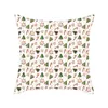 Coussin/oreiller décoratif Nanacoba housse de coussin imprimé floral joyeux Noël couvre pour la maison canapé chaise décor taies d'oreiller Funda Cojin 45x