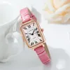 Wristwatches 2021 Watch Women Fashion Casual Leather Belt Watches Roman Ladies Rectangle Dial Quartz Clock Dress