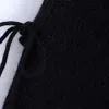 Casual mulher preta chata de malha de malha xaile outono moda senhoras lençol feminino lace up xales 210515
