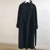 Plus la taille 3XL! hiver femmes veste en laine mode moyen long manteau en laine lâche noir mince à manches longues vêtements d'extérieur 211104