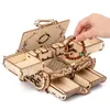 Laser Cutting 3D Assembled Creative DIY Puzzle Wooden Mechanical Transmission Antique Jewelry Box Model Toy Gift